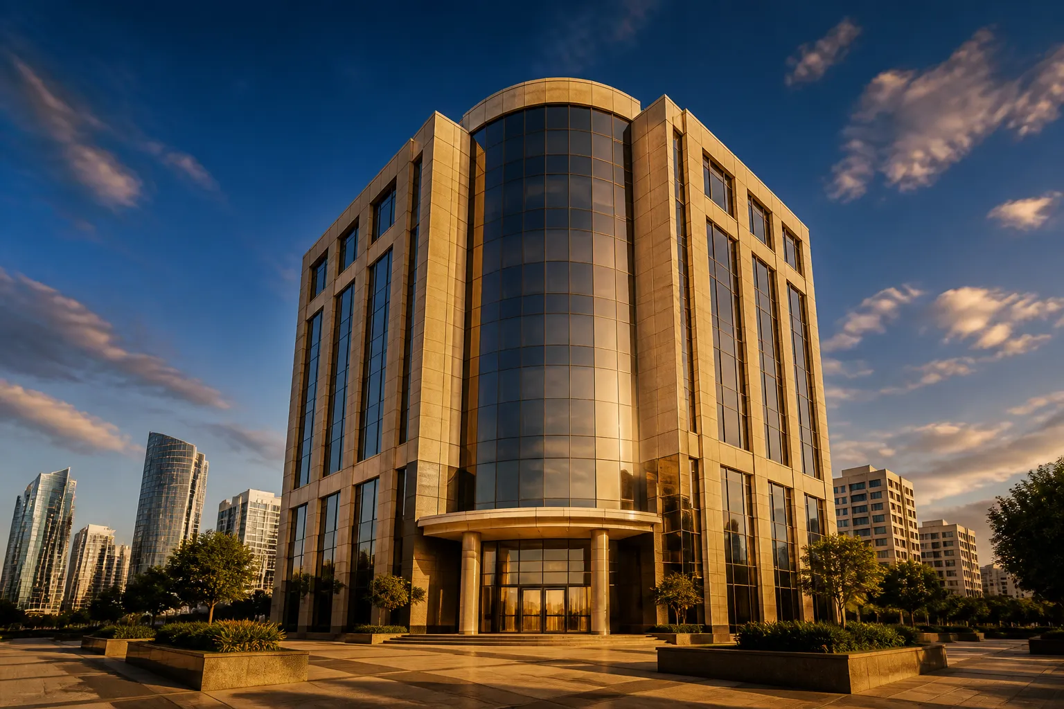 Modern commercial office building in CBD Belapur, Navi Mumbai